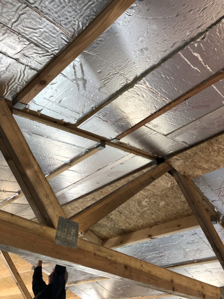 Roof insulation.